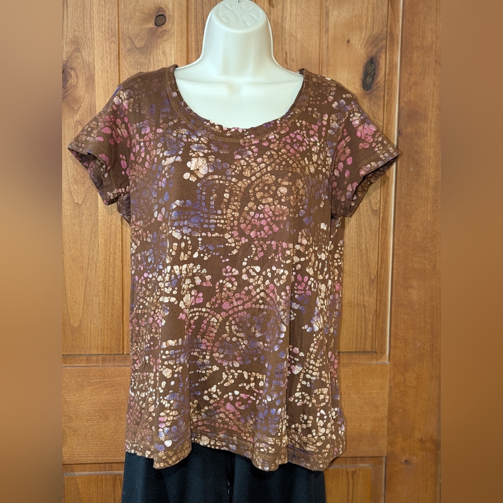 Ruff Hewn Brown and Pink Short Sleeve Tee